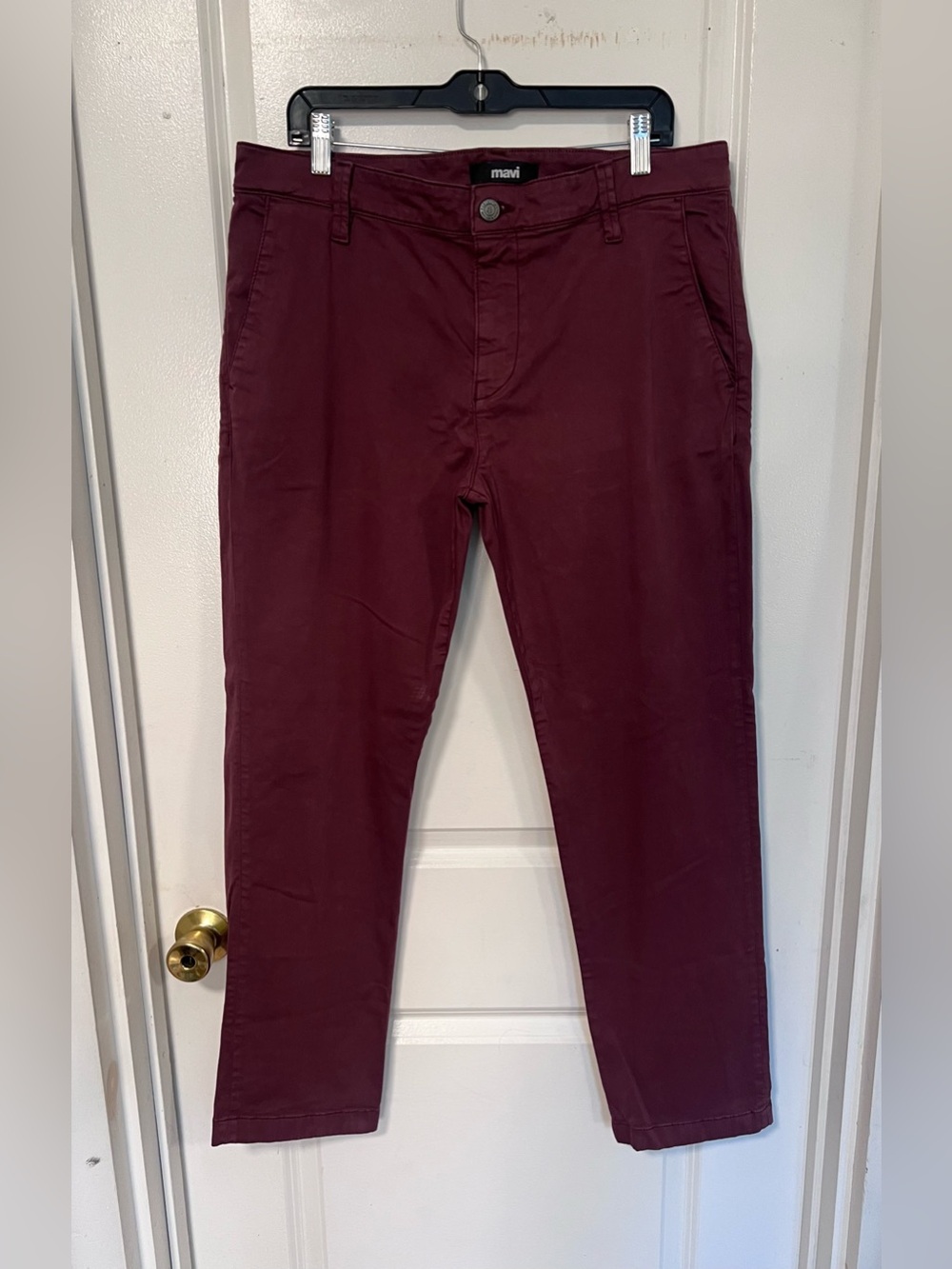 Mavi Men's Maroon Slim Chino Pants